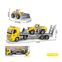 HKM-144339 2-in-1 Plastic Friction Truck Toy with Sound and Light for Ages 2-7