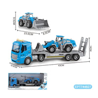 HKM-144339 2-in-1 Plastic Friction Truck Toy with Sound and Light for Ages 2-7