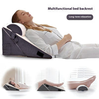 HKM-144339 Three-Piece Solid Color Bed Wedge Pillow Set for Back, Leg, and Knee Support