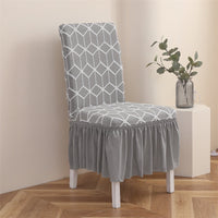 HKM-144595 Elastic Dining Chair Covers with Various Patterns and Styles, Dustproof and Non-Slip Protection