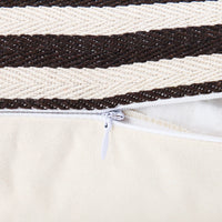 HKM-144659 Retro PU Leather Striped Pillow Cover for Nordic Style Living Room, 45x45CM