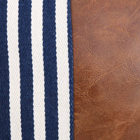 HKM-144659 Retro PU Leather Striped Pillow Cover for Nordic Style Living Room, 45x45CM
