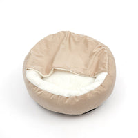 HKM-144659 Semi-Enclosed Warm Cloth Pet Nest Mat in Grey - 48x48x20cm & 56x56x20cm