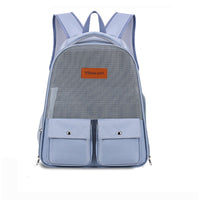HKM-144723 Breathable Foldable Large Capacity Pet Backpack in Blue, Green, and Milky White