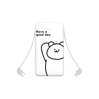 HKM-144787 Cute Bear Self-Contained Three-in-One Portable Power Bank 10000mAh, 10W Output
