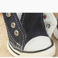HKM-144851 Denim Canvas Pet Shoes - Breathable and Comfortable in Blue and Pink