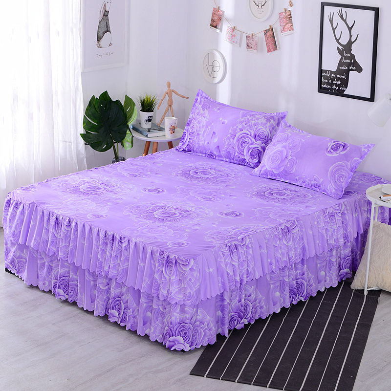 HKM-144851 Three-Piece Cotton Bedding Set for 108-Inch Beds - Comfortable Printed Design