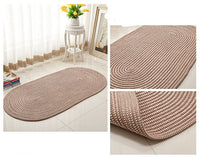 HKM-144915 Rope Woven Oval Carpet for Living Room, Bedroom, and Coffee Table - Machine Washable, Environmentally Friendly, Multiple Sizes Available