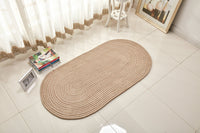 HKM-144915 Rope Woven Oval Carpet for Living Room, Bedroom, and Coffee Table - Machine Washable, Environmentally Friendly, Multiple Sizes Available