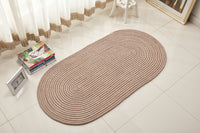 HKM-144915 Rope Woven Oval Carpet for Living Room, Bedroom, and Coffee Table - Machine Washable, Environmentally Friendly, Multiple Sizes Available
