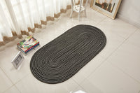 HKM-144915 Rope Woven Oval Carpet for Living Room, Bedroom, and Coffee Table - Machine Washable, Environmentally Friendly, Multiple Sizes Available