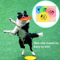HKM-144979 Silicone Flying Saucer Funny Pets Dog Cat Toy Dog Game Flying Discs Resistant Chew Puppy Training Interactive Pet Supplies