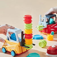 HKM-145107 Kids Educational Stacking Forklift Toy for Cognitive Learning, Ages 5 and Up, Color Box Packaging