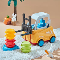 HKM-145107 Kids Educational Stacking Forklift Toy for Cognitive Learning, Ages 5 and Up, Color Box Packaging