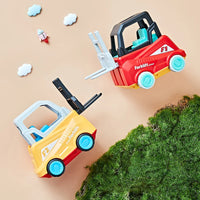 HKM-145107 Kids Educational Stacking Forklift Toy for Cognitive Learning, Ages 5 and Up, Color Box Packaging