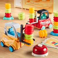 HKM-145107 Kids Educational Stacking Forklift Toy for Cognitive Learning, Ages 5 and Up, Color Box Packaging