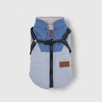 HKM-145107 Winter-Ready Pet Vest with Towing Ring in Graphite Gray, Water Jade Green, Light Blue - Sizes S to XXL