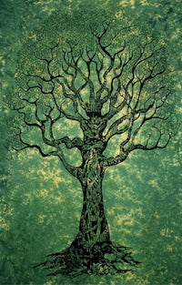 HKM-145235 Psychedelic Tree Landscape Tapestry with Forest and Starry Sky Design for Home Decor