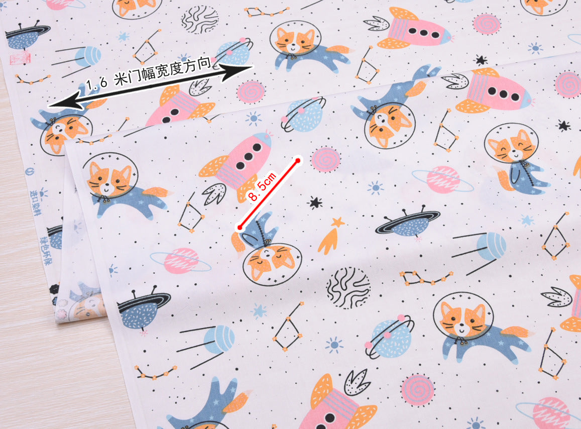 HKM-145363 Cotton Twill Printed Cartoon Motorcycle Bed Fabric for Bedding and Crafts