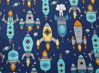 HKM-145363 Cotton Twill Printed Cartoon Motorcycle Bed Fabric for Bedding and Crafts