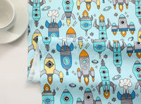 HKM-145363 Cotton Twill Printed Cartoon Motorcycle Bed Fabric for Bedding and Crafts