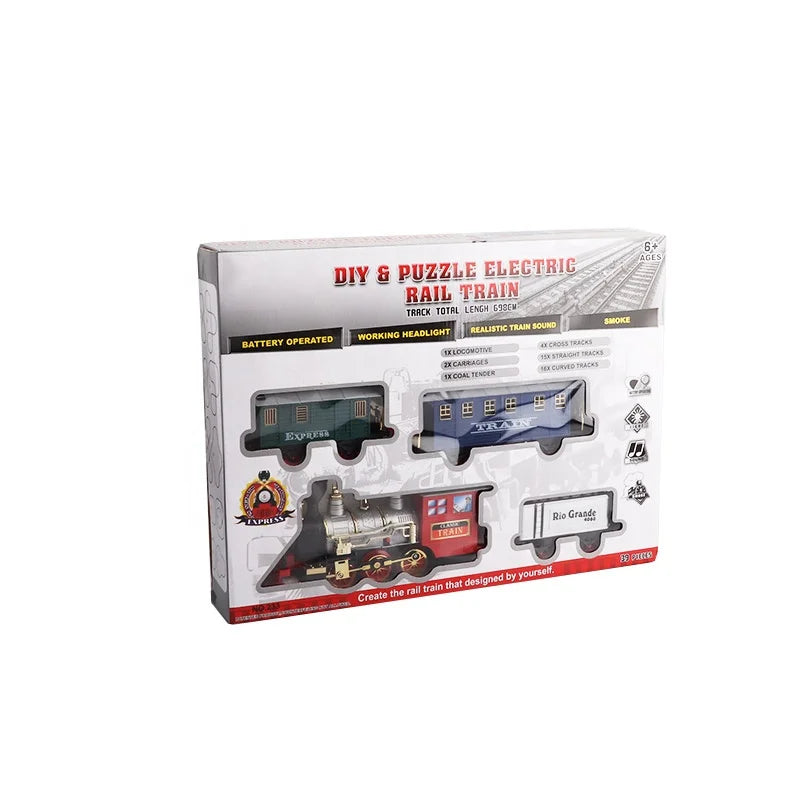 HKM-145491 Electric Train Toy for Ages 5 and Up - Slot Toy, ABS Plastic, 1:12 Scale
