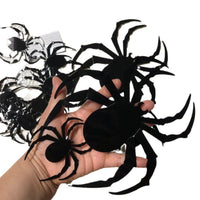 HKM-145491 Self-Adhesive Wall Stickers - 12 Big Spider and 28 Bat Set for Halloween Decor