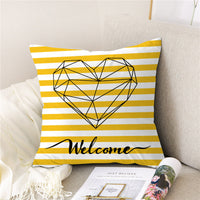 HKM-145811 Peach Skin Velvet Pillow Cover - Cotton Flax Cushion Case for Home Décor