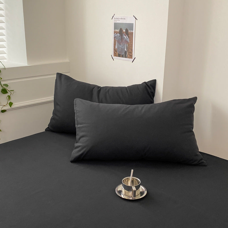 HKM-146003 Cotton Four-Piece Bed Sheet and Duvet Cover Set Available in Multiple Sizes