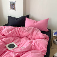 HKM-146003 Cotton Four-Piece Bed Sheet and Duvet Cover Set Available in Multiple Sizes