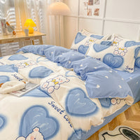 HKM-146003 Summer Washed Quilts Set with Plant and Flower Designs in Various Sizes
