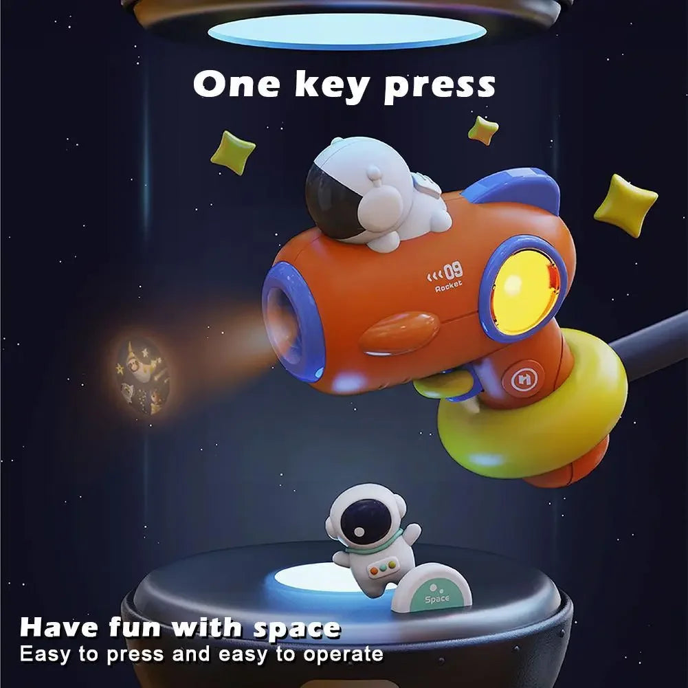 HKM-146323 Space Shaped Projection Sensory Projector Night Light for Kids, Ages 2-7