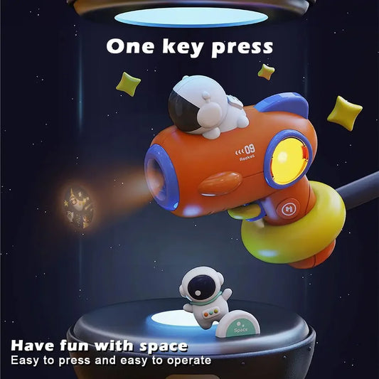 HKM-146323 Space Shaped Projection Sensory Projector Night Light for Kids, Ages 2-7