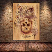 HKM-146515 Dark Demon and Holy Geometric Canvas Wall Art for Modern Living Spaces