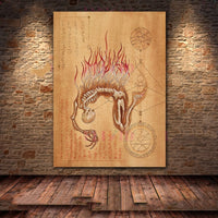 HKM-146515 Dark Demon and Holy Geometric Canvas Wall Art for Modern Living Spaces