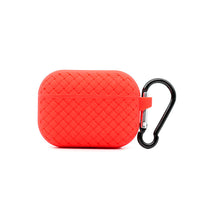HKM-146579 Woven Pattern Silicone Headphone Sleeve for AirPods 1, 2, 3, and Pro