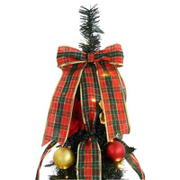 HKM-146643 Pre-Lit Artificial Christmas Tree with 50 Warm White LEDs - 120 cm, Art Deco Style, PVC Material