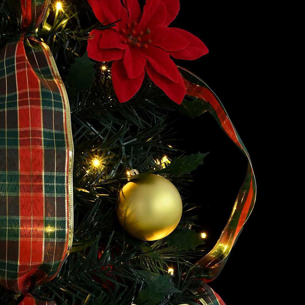 HKM-146643 Pre-Lit Artificial Christmas Tree with 50 Warm White LEDs - 120 cm, Art Deco Style, PVC Material