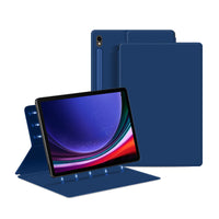HKM-146771 Magnetic Protective Cover for Samsung Tablets - Fits Tab S9 FE Plus & S8 Ultra, Multi-Function Flip Case in Black, Blue, Gray, Green