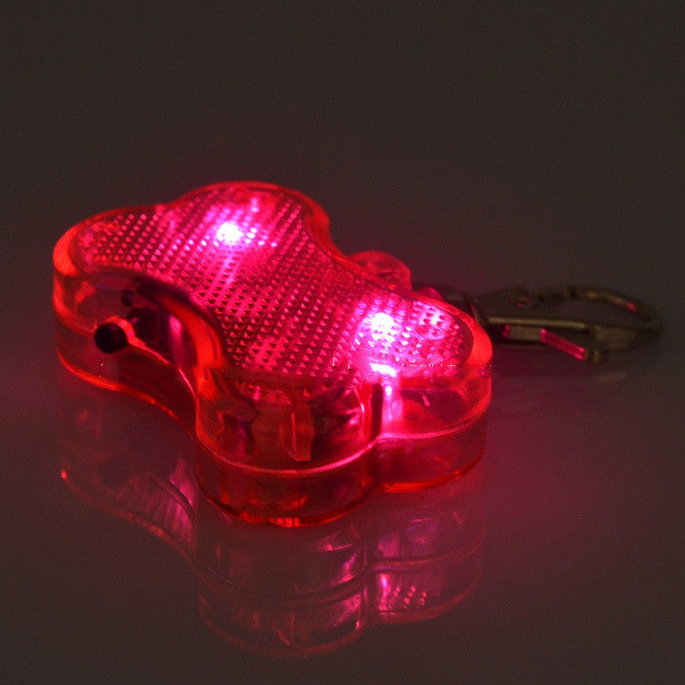 HKM-146835 LED Dog Bone Shaped ID Tag with DIY Name Tag for Pet Safety and Outdoor Use