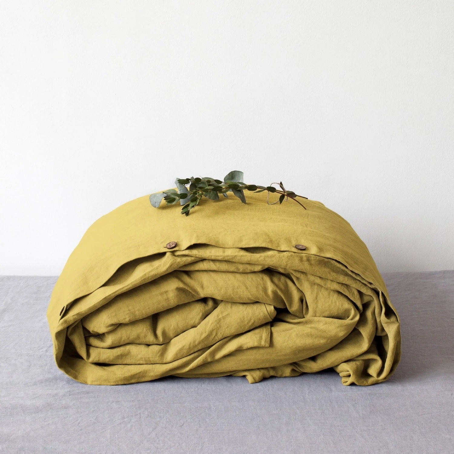 HKM-146835 Washed Pure Linen Four-Piece Bed Sheet Set with Quilt Cover and Pillowcases