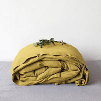 HKM-146835 Washed Pure Linen Four-Piece Bed Sheet Set with Quilt Cover and Pillowcases