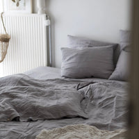 HKM-146835 Washed Pure Linen Four-Piece Bed Sheet Set with Quilt Cover and Pillowcases