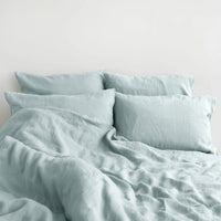 HKM-146835 Washed Pure Linen Four-Piece Bed Sheet Set with Quilt Cover and Pillowcases