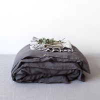 HKM-146835 Washed Pure Linen Four-Piece Bed Sheet Set with Quilt Cover and Pillowcases