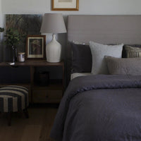 HKM-146835 Washed Pure Linen Four-Piece Bed Sheet Set with Quilt Cover and Pillowcases