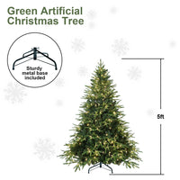 HKM-146963 Artificial Christmas Tree with Lights - 4ft to 9ft PE/PVC Hybrid Options Available