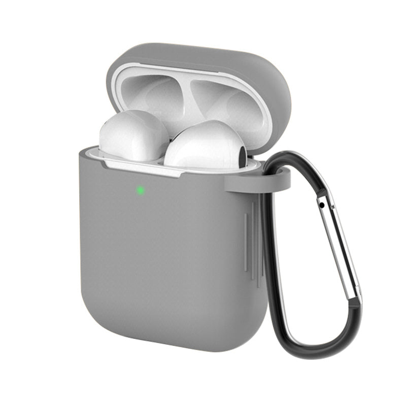 HKM-147027 Liquid Silicone Earphone Cover for AirPods (1st & 2nd Generation) - Simple Clamshell Design