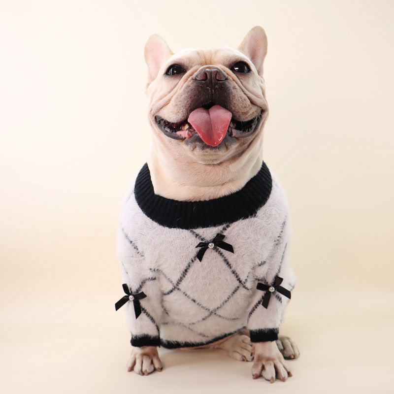 HKM-147091 Stylish Wool Plaid Dog Apparel for Autumn and Winter, Sizes XS-XXL
