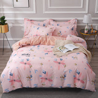 HKM-147603 Cotton Four-Piece Bedding Set with Various Sizes and Pillowcases